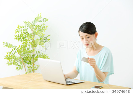 Middle Female Lifestyle Personal Computer Middle Female Lifestyle Personal Computer 34974648