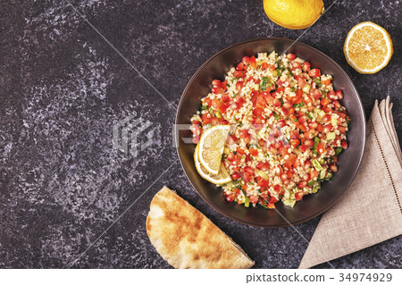Tabbouleh salad, traditional middle eastern 34974929