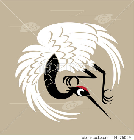 Vector graphic of Crane symbol. 34976009