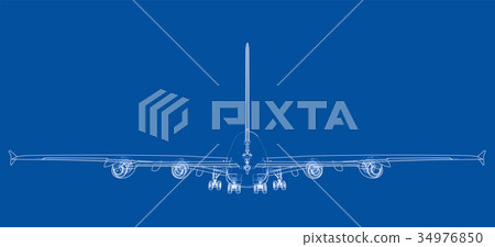 Passenger aircraft. Vector Passenger aircraft. Vector 34976850