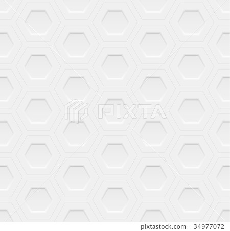 White seamless geometric pattern, ribbed surface 34977072