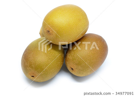 Whole yellow or gold kiwi fruit 34977091
