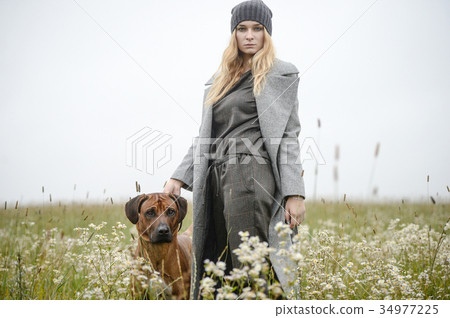 pretty young caucasian girl fashion dress outdoor pretty young caucasian girl fashion dress outdoor 34977225