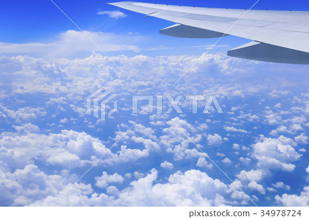 View of the clouds from the plane 34978724
