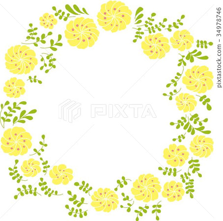 黃色花框架 黃色花框架 34978746