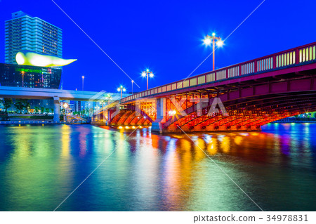 東京淺草Azumabashi夜視圖 東京淺草Azumabashi夜視圖 34978831