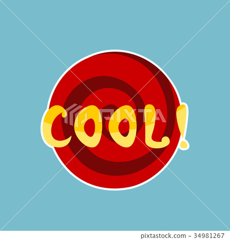 Cool Sticker Social Media Network Message Badges 34981267