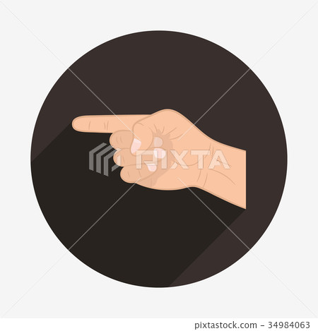 Realistic hand with point Realistic hand with point 34984063