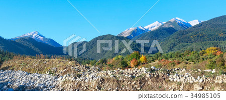 Bansko, Pirin mountains panorama, Bulgaria Bansko, Pirin mountains panorama, Bulgaria 34985105