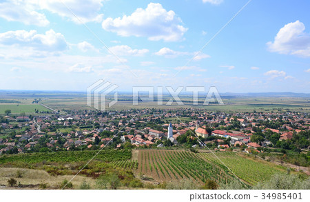Tarcal village in the dell, Hungary 34985401
