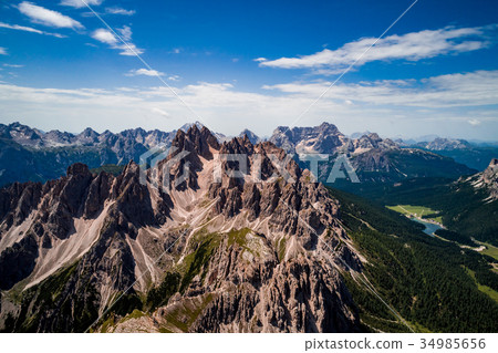 Nature Park Tre Cime In the Dolomites Alps.  34985656