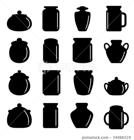 vector of jar icon set 34986529