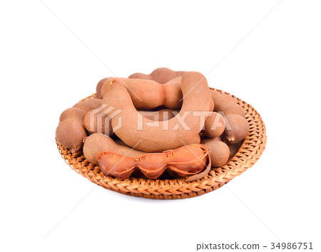 tamarind fruit on white background 34986751
