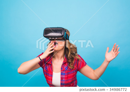 Technology, virtual reality, entertainment and 34986772