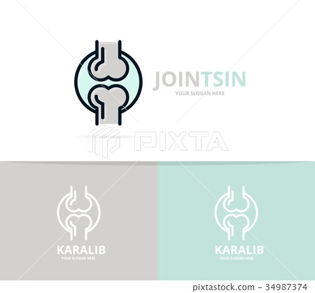 Unique joint and knee logo design template. Unique 34987374