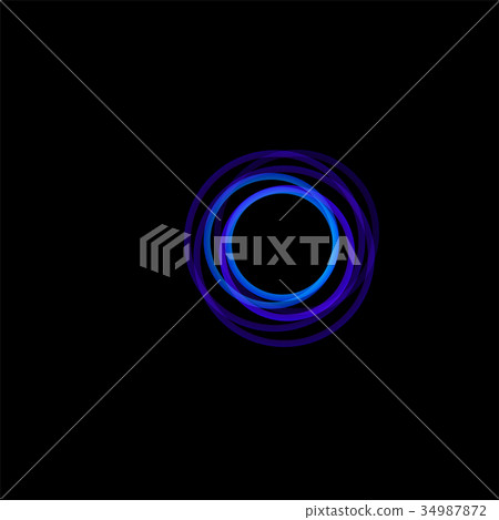 Isolated funnel abstract logo, linear unusual Isolated funnel abstract logo, linear unusual 34987872