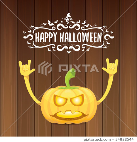 vector halloween funky rock n roll style pumpkin vector halloween funky rock n roll style pumpkin 34988544