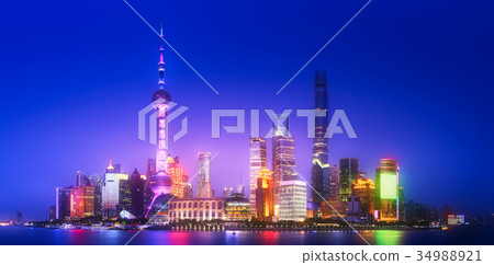 Shanghai skyline cityscape Shanghai skyline cityscape 34988921