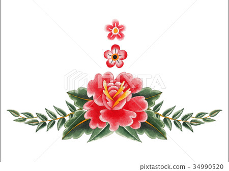 Watercolor floral vignette Watercolor floral vignette 34990520