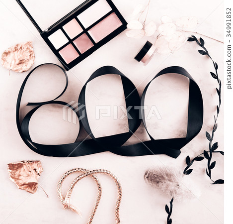 Word Boo made of black ribbon Word Boo made of black ribbon 34991852