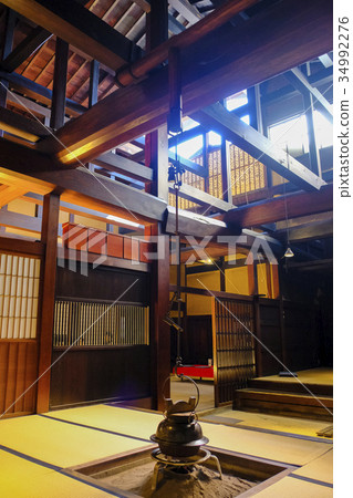 Japanese style house and hearth (vertical) Japanese style house and hearth (vertical) 34992276