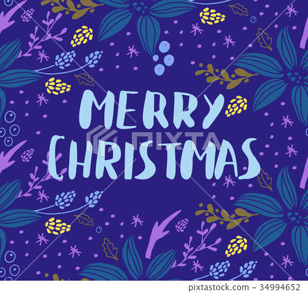 Christmas card with fir tree 34994652