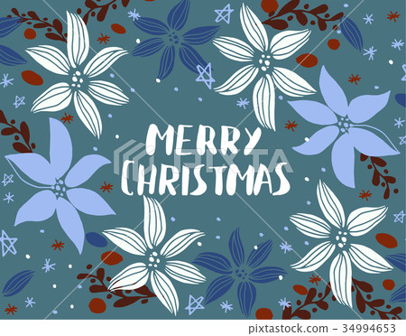 Christmas card with fir tree 34994653