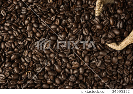 coffee bean texture  for background 34995332