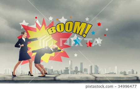 Extreme office quarrel Extreme office quarrel 34996477