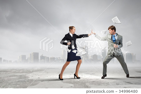 Extreme office quarrel Extreme office quarrel 34996480