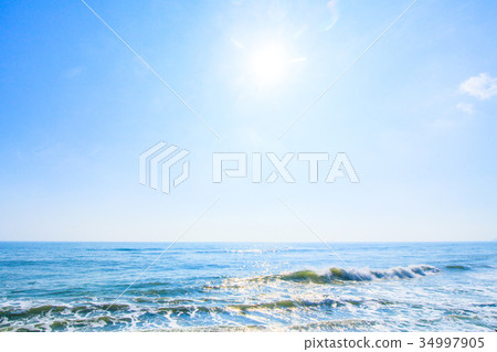 The sea of the morning sun Ichinomiyacho coast Chosei village coast 34997905