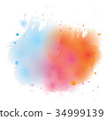 Vector watercolor splash texture background. 34999139