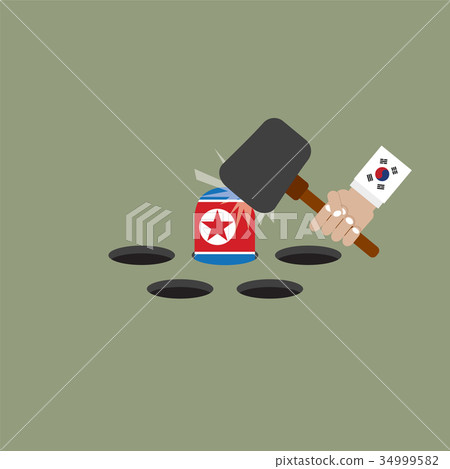 The South Korean Trying To Hit The North Korean The South Korean Trying To Hit The North Korean 34999582