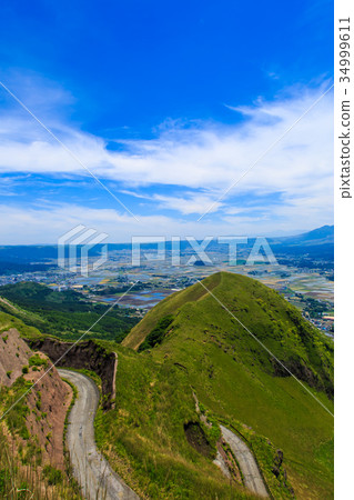 Laputa Road (after the earthquake) View from Aso Milk Road 34999611