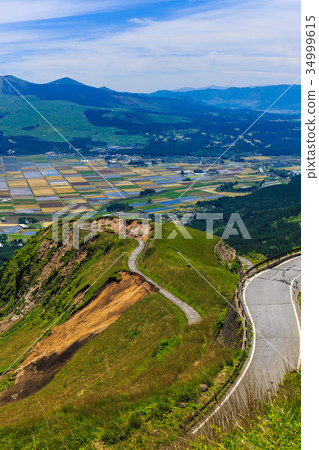Laputa Road (after the earthquake) View from Aso Milk Road 34999615