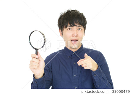 A man with a surprised expression 35000479