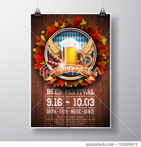 Oktoberfest poster vector illustration Oktoberfest poster vector illustration 35000672