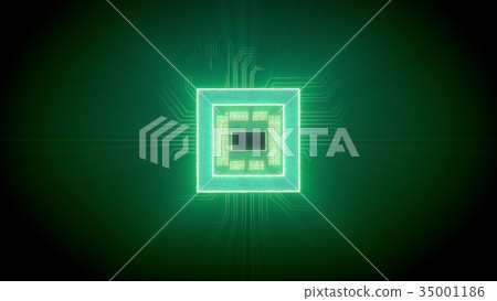 Innovative square CPU virtual presentation 35001186