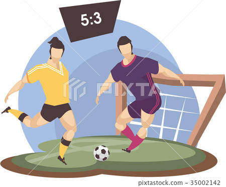 soccer player vector 35002142