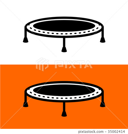 Trampoline for jumping simple black symbol.  35002414