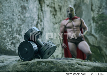 Spartan warrior in the woods 35004462