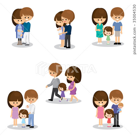 happy family with kids happy family with kids 35004530