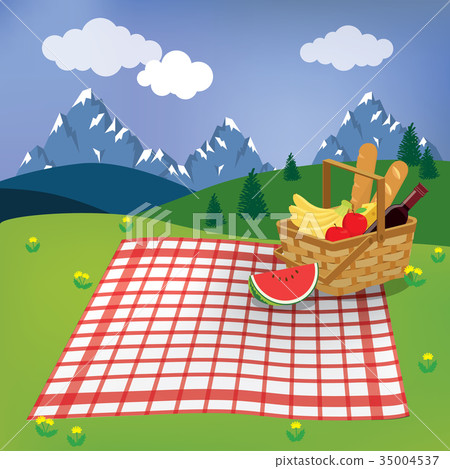 Picnic in the mountain is spring Picnic in the mountain is spring 35004537