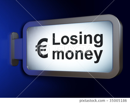 Banking concept: Losing Money and Euro on 35005186