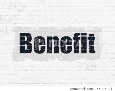 Business concept: Benefit on wall background 35005291