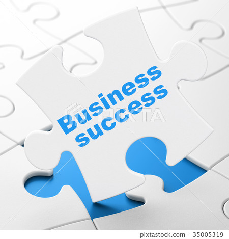 Finance concept: Business Success on puzzle 35005319