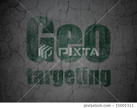 Business concept: Geo Targeting on grunge wall Business concept: Geo Targeting on grunge wall 35005321