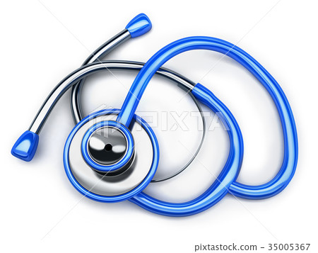 Stethoscope on white background 35005367