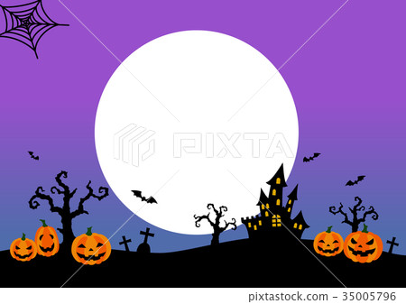 Halloween silhouette pumpkin color 35005796