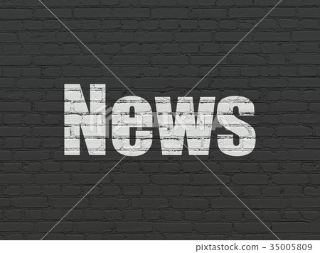 News concept: News on wall background 35005809